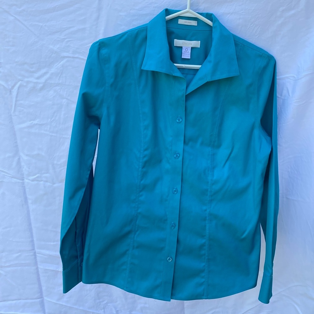 Chico’s No-Iron blouse, 100% Cotton, Good used condition